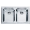 LAVELLO SERIE LOGICA LINE - FINITURA INOX - PILETTA 3 LLX 620 DUE VASCHE 790x500 FORO 770x480 FRANKE 85863847 SGOCCIO