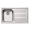 FRANKE LAVELLO RADAR 85862902 RRX 611-86 CM 86X50 1 VASCA SX CON GOCCIOLATOIO DX INOX COMPLETO DI SIFONE