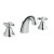BATTERIA LAVABO 3 FORI BOCCA FUSA SC. 1 1/4 CROMO/ORO MARGHERITA