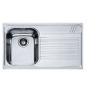 FRANKE LAVELLO ARMONIA 101.0022.376 AMX 611 CM 86X50 1 VASCA DX CON GOCCIOLATOIO SX INOX COMPLETO DI SIFONE