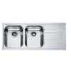FRANKE LAVELLO ARMONIA 101.0022.381 AMX 621 CM 116X50 2 VASCHE SX CON GOCCIOLATOIO DX COMPLETO DI SIFONE