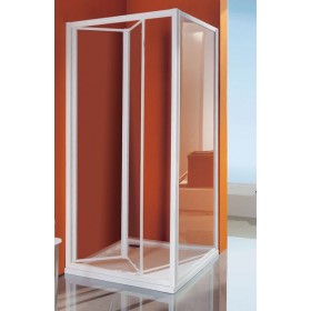 BOX CIAO PORTA A SOFFIETTO PROFILO CROMO CM 64-70 CRISTALLO TRASPARENTE SAMO B2660ULUTR