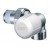VALVOLA TERMOSTATIZZABILE SALVA SPAZIO 3/8 RAME SX FAR CODOLO PREGUARNITO CON LOCTITE