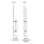 TERMOARREDO CLAUDIA AL ATTACCO CON DUE MANICOTTI   LATERALI INT. MM 600  BIANCO 1195 X 400