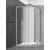 BOX ANGOLARE SMERALDA  PROFILO BIANCO CM 64/75 X 79/90 CRISTALLO TRAPARENTE MM3  H.185
