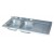 LAVELLO SERIE APPOGGIO 135X60 2 VASCA DX SGOCCIOLATOIO SX