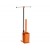 PIANTANA  GEDY RAINBOW PORTAROTOLO E E PORTASCOPINO CROMO E BASE ARANCIO