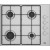 Piano Gas Square 60 cm, Griglie smaltate, 4 bruciatori a gas: 1 semirapido da 1650 W, 1 semirapido da 3500 W, 1 Power Burner da