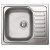 LAVELLO SKY 125 INOX DX - LIX125SACSX UNA VASCA SX + GOCCIALATOIO DX 58 X 50