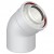 CURVA SMALTATA COASSIALE  60/100 A 45° MF  X CONDENSAZIONE