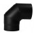 CURVA ACCIAIO VETROPORCELLANATO NERONE PLUS MONOPARETE  A 90°MF D.200MM