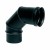CURVA ACCIAIO VETROPORCELLANATO NERINO MONOPARETE  A 90°MF D.80MM