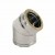 CURVA ACCIAIO DOPPIAPARETE  A 45°MF D.200MM AISI 316