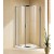 BOX SEMICIRCOLARE FACILE  PROFILO CROMO  CM 696/68 x 86/88 ASIMETRICO CRISTALLO TRASPARENTE' MM. 6 H.195