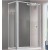 BOX PORTA SALOON  SMERALDA  PROFILO BIANCA  CM 78/83 ACRILICO H.185
