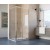 BOX PORTA SALOON CONTEMPORARY  PROFILO CROMO  CM 117/121,4 CRISTALLO TRASPARENTE  DA 6MM H.198
