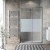 BOX PORTA SALOON IDEA SLIM  PROFILO CROMO  CM 101/105 CRISTALLO TRASPARENTE  DA 6MM H.195