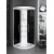 BOX KAMET 90X90SEMICIRCOLARE MULTIFUNZ CRISTALLI A MURO BIANCHI COLONNA DOCCIA BIANCA