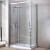 BOX FLEX  PARETE FISSA   L.66,5/71,5 CROMO CRISTALLO TRASPARENTE MM.6 CON TRATTAMENTO ANTICALCARE