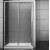 BOX PORTA SCORREVOLE A DUE ANTE MAYA SLIDE 131-139 CROMO CRISTALLO TRASPARENTE' MM. 6 FORTE BL104