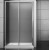 BOX PORTA SCORREVOLE A DUE ANTE MAYA SLIDE 139-147 CROMO CRISTALLO CINCILLA' MM. 6 FORTE BL105 CON TRATTAMENTO AQVA CLEA