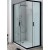 BOX PORTA SCORREVOLE LINEA 2000 SERIE RAPID TELAIO  NERO MAT 125/130  CRISTALLO TRAPARENTE MM. 6 TRATTAMENTO ANTIGOCCIA DI SERIE