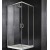 BOX ANGOLARE FACILE  PROFILO CROMO  CM 76/78 x 96/98  CRISTALLO TRASPARENTE' MM. 6 H.195