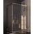 BOX PORTA PARETE ESSENCE  UN LATO FISSO E UNO APRIBILE  135,5/140 CRISTALLO TRASPARENTE DX