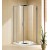 BOX SEMICIRCOLARE  CONTEMPORARY  PROFILO CROMO  CM 90,5-87,5 CRISTALLO RESPARENTE  DA 6MM H.198