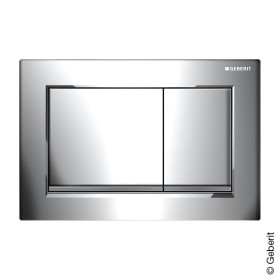 PLACCA DOPPIO TASTO RETTANGOLARE PER VECCHIO TIPO 115.888.21.1 TWINLINE Cromo-Satinato-Cromo GEBERIT  NEW ART.115.899.KH.1