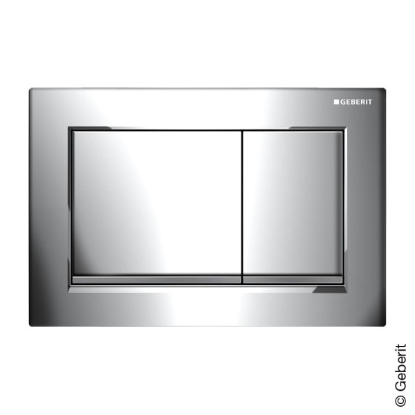 PLACCA DOPPIO TASTO RETTANGOLARE PER VECCHIO TIPO 115.888.21.1 TWINLINE Cromo-Satinato-Cromo GEBERIT  NEW ART.115.899.KH.1