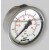 MANOMETRO D.63 - 1/2 DA 0 a 6  BAR INOX CON GLICERINA ATT. POSTERIORE