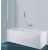 PARETE VASCA PIEGHEVOLE  85-87 BIANCO  CRISTALLO TRASPARENTE B1698 L01TR