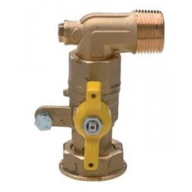 VALVOLA GAS CONTATORE GIREVOLE CON PRESA PRESSIONE M 1X1/14 F GIREVOLE