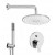 KIT DOCCIA  TONDA  CON FLEX 15O CON SUPPORTO CON PRESA ACQUA SENZA STOP CON BRACCIO CM.40 E SOFFIONE D. 22,5