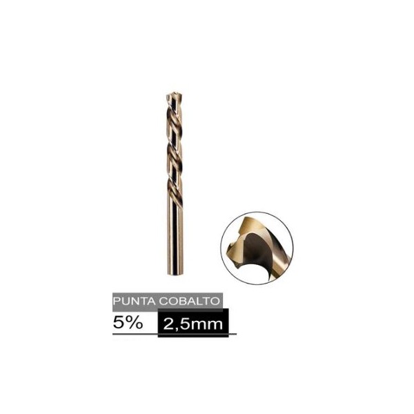PUNTE COBALTO 5% MM 2,5 SERIE CORTA