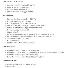 CALDAIA CONDENSAZIONE VAILLANT VMW 306/5-5 ERP SERIE ECOTEC PLUS METANO