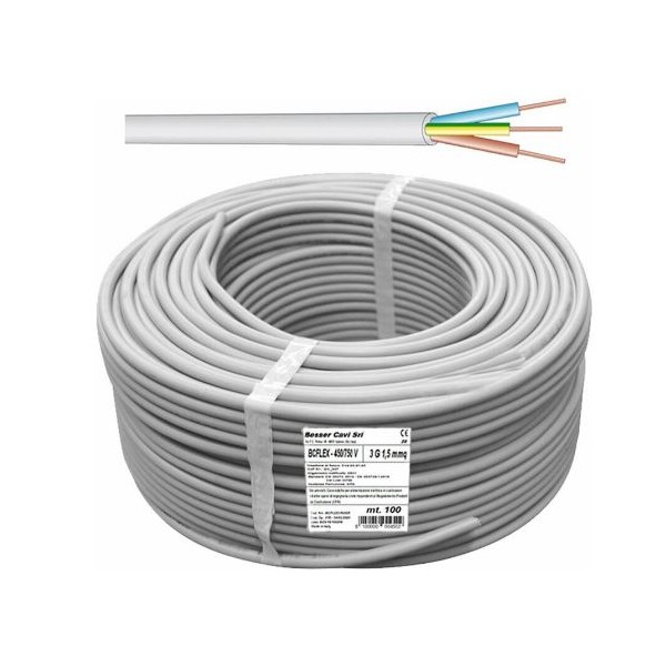 CAVO FROR SEZ.5X1,5 ANTIFIAMMA GRIGIO