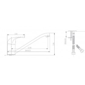 MISCELATORE LAVELLO CANNA BASSA PRINCE CROMO
