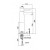 MISCELATORE LAVABO ALTO SENZA SCARICXO STICK  PAFFONI STEEL LOOKING SK071ST120