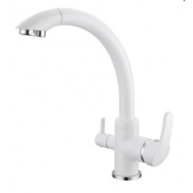 RUBINETTO 3 VIE 3/8 BIANCO PER OSMOSI CX250