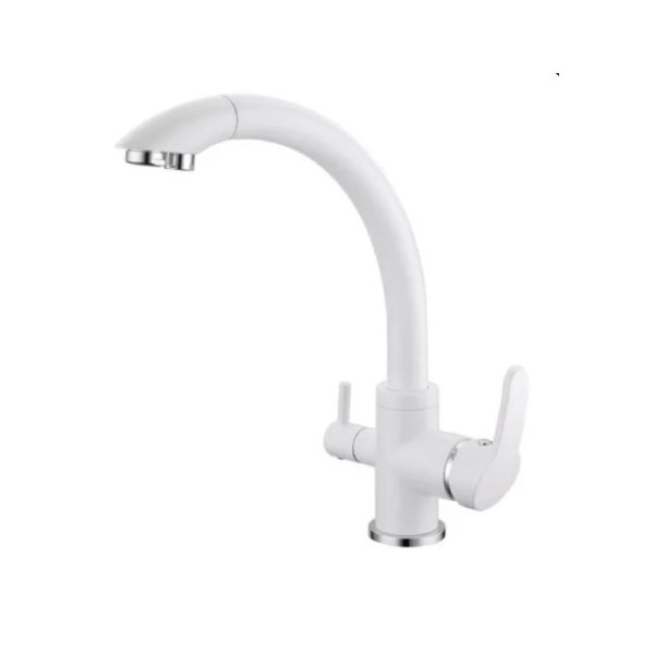 RUBINETTO 3 VIE 3/8 BIANCO PER OSMOSI CX250