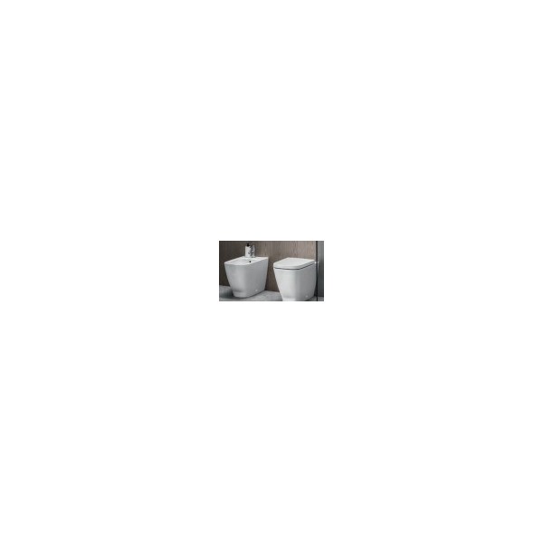 SET VASO+BIDET GEBERIT SMYLE SC.PAV / PARETE FILO MURO COMPRENSIVO DI COPRIVATER CHIUSURA RALLENTATA