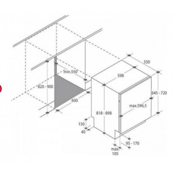 LAVASTOVIGLIE LIBERA ISTALLAZIONE CANDY CDIM 5146 CLASSE A++ MAXI PLATES  RUMOROSITA' 43  DB  10 PROGRAMMI TRE CESTELLO.