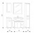 MOBILE COPRI COLONNA RIMINI DUE ANTE E DUE CASSETTI CM 72 X H 60 X P.43,5
