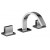 BATTERIA BIDET LEVEL CROMO 3 FORI CON BOCCA FISSA LEP119CR PAFFONI