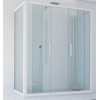 BOX PORTA SCORREVOLE A DUE ANTE EVO 100-90 BIANCO CRISTALLO STAMPATO C\' MM. 6 FORTE BEVO200