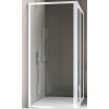 BOX AMERICA QUATTRO PARETE FISSA 77/81 BIANCO OPACO SAMO  CRISTALLO TRASPARENTE