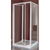 BOX CIAO PORTA A SOFFIETTO PROFILO CROMO CM 77-81 CRISTALLO TRASPARENTE SAMO B2662ULUTR