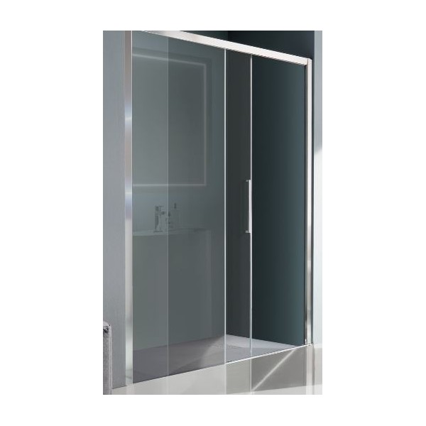BOX EUROPA SP  PORTA SCORREVOLE A 2 ANTE SAMO 130/135  B7985 ULUTR CROMO CRISTALLO TRASPARENTE